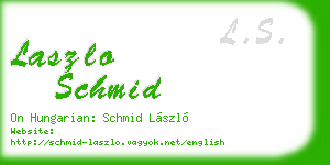 laszlo schmid business card